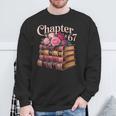 Chapter 67 Floral Book Stack Sweatshirt Gifts for Old Men