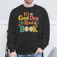 Cheerful Good Day To Read A Book Cozy Warm Bookworm Sweatshirt Gifts for Old Men