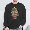 Christmas Tree Library Xmas Lights Tree Book Lover Librarian Sweatshirt Gifts for Old Men