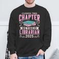 Closing This Chapter Retired Librarian 2025 Book Retirement Sweatshirt Gifts for Old Men