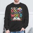 Color Our World Book Reading Program 2026 Summer Reading Sweatshirt Gifts for Old Men