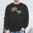 Comic Book POW Shirt BOOM Retro Superhero Costume Sweatshirt Gifts for Old Men