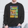 Comic Reader Comic Book Merch Vintage Reading Comic Books Sweatshirt Gifts for Old Men