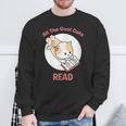 All The Cool Cats Read Book And Cat Lover Sweatshirt Gifts for Old Men
