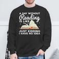 Cool Reading For Men Women Kids Bookworm Teacher Book Reader Sweatshirt Gifts for Old Men