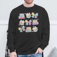 Coquette Bunny Bow Rabbit Teacher Books Easter Retro Sweatshirt Gifts for Old Men Coquette Bunny Bow Rabbit Teacher Books Easter Retro Sweatshirt Gifts for Old Men