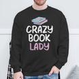 Crazy Book Lady Book Lover Sweatshirt Gifts for Old Men