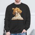 Cute Beagle Puppy Reading Book Lover Dog Animal Graphic Sweatshirt Gifts for Old Men Cute Beagle Puppy Reading Book Lover Dog Animal Graphic Sweatshirt Gifts for Old Men