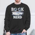 Cute Book Nerd Typography Minimalist Bookworm Fan Sweatshirt Gifts for Old Men