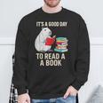 Cute Capybara It's a Good Day To Read a Book World Book Day Sweatshirt Gifts for Old Men