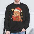 Cute Christmas Book Otter Reading Snowy Holiday Story Sweatshirt Gifts for Old Men