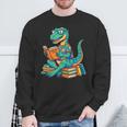 Cute Dinosaur TalesRex Reading Books Lover Sweatshirt Gifts for Old Men