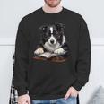 Cute Dog Border Collie Reading Book Sweatshirt Gifts for Old Men Cute Dog Border Collie Reading Book Sweatshirt Gifts for Old Men