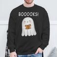 Cute Ghost Book Reading Halloween Teacher Booooks For Men Women Kids Sweatshirt Gifts for Old Men