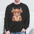 Cute Highland Cow Reading Book Sweatshirt Gifts for Old Men