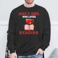 Cute Just A Girl Who Loves Reading Books Women And Girls Sweatshirt Gifts for Old Men
