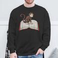 Cute Monkey Reading Books Literature Nature Sweatshirt Gifts for Old Men