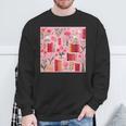 Cute Pink Book Pattern Book Lover Sweatshirt Gifts for Old Men Cute Pink Book Pattern Book Lover Sweatshirt Gifts for Old Men