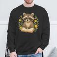 Cute Raccoon Reading Book Flowers Floral Sweatshirt Gifts for Old Men Cute Raccoon Reading Book Flowers Floral Sweatshirt Gifts for Old Men