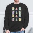 Cute Reading Bunny Book Lover Literary Woodland Animals Sweatshirt Gifts for Old Men