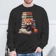 Cute Red Panda Reading Book Animal Bookworm Sweatshirt Gifts for Old Men