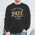 Cute Safari Animals Reading Books Reading Club Kids Literacy Sweatshirt Gifts for Old Men