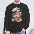Cute Summer Relaxing Gnome Art For Book Lovers Sweatshirt Gifts for Old Men