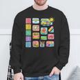 Cute Teacher Life With Crayons Rainbow Books Apple School Sweatshirt Gifts for Old Men
