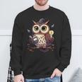 Cute Wizard Owl Reading Book Magic Candle Sweatshirt Gifts for Old Men Cute Wizard Owl Reading Book Magic Candle Sweatshirt Gifts for Old Men