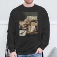 Dark Academia Aesthetic Styles Book Lover Art Sweatshirt Gifts for Old Men