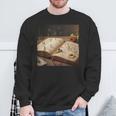 Dark Academia Vintage Book And Floating Letters Graphic Sweatshirt Gifts for Old Men