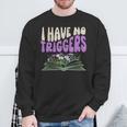 Dark Romance Shirt Women Smutt Book Merch I Have No Triggers Sweatshirt Gifts for Old Men