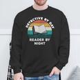 Detective By Day Reader By Night Cool Crime Book Lover Sweatshirt Gifts for Old Men