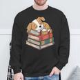 Dog Reading Book Pajama Sleep Sweatshirt Gifts for Old Men