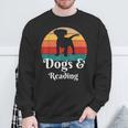 Dogs And Reading Books Sweatshirt Gifts for Old Men Dogs And Reading Books Sweatshirt Gifts for Old Men
