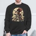 Dragon Reading a Book Dragons And Books Lover Bookworm Sweatshirt Gifts for Old Men