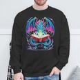 Dragon Reading Book Lover Sweatshirt Gifts for Old Men