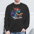 Dragon Wearing Glasses Reading A Book Sweatshirt Gifts for Old Men Dragon Wearing Glasses Reading A Book Sweatshirt Gifts for Old Men
