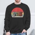 Drink Coffee Read Books Be Happy Retro Vintage Sunset Sweatshirt Gifts for Old Men