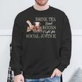 Drink Tea Read Books Fight For Social Justice Sweatshirt Gifts for Old Men