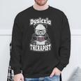 Dyslexia Therapist Teacher Dyslexic Therapy Panda Book Heart Sweatshirt Gifts for Old Men