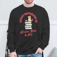 Easily Distracted By Books Cats Tea Book Lovers Librarians Sweatshirt Gifts for Old Men