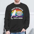 Easily Distracted By Cats And Books – Retro Sunset Rainbow Sweatshirt Gifts for Old Men Easily Distracted By Cats And Books – Retro Sunset Rainbow Sweatshirt Gifts for Old Men