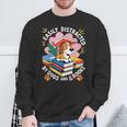 Easily Distracted By Dogs And Books Pets Books Lovers Sweatshirt Gifts for Old Men