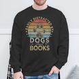 Easily Distracted By Dogs And Books Retro Vintage Dogs Lover Sweatshirt Gifts for Old Men Easily Distracted By Dogs And Books Retro Vintage Dogs Lover Sweatshirt Gifts for Old Men
