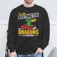 Easily Distracted By Dragons And Books Reading Book Dragon Sweatshirt Gifts for Old Men Easily Distracted By Dragons And Books Reading Book Dragon Sweatshirt Gifts for Old Men