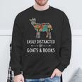Easily Distracted By Goats & Books Lover Sheep Kid Sweatshirt Gifts for Old Men Easily Distracted By Goats & Books Lover Sheep Kid Sweatshirt Gifts for Old Men