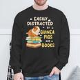 Easily Distracted By GUINEA PIGS And Books Sweatshirt Gifts for Old Men