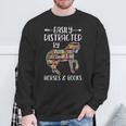 Easily Distracted By Horse And Books Nerds Horse Lovers Sweatshirt Gifts for Old Men