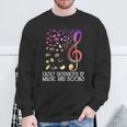 Easily Distracted By Music And Books For Book Lovers Sweatshirt Gifts for Old Men